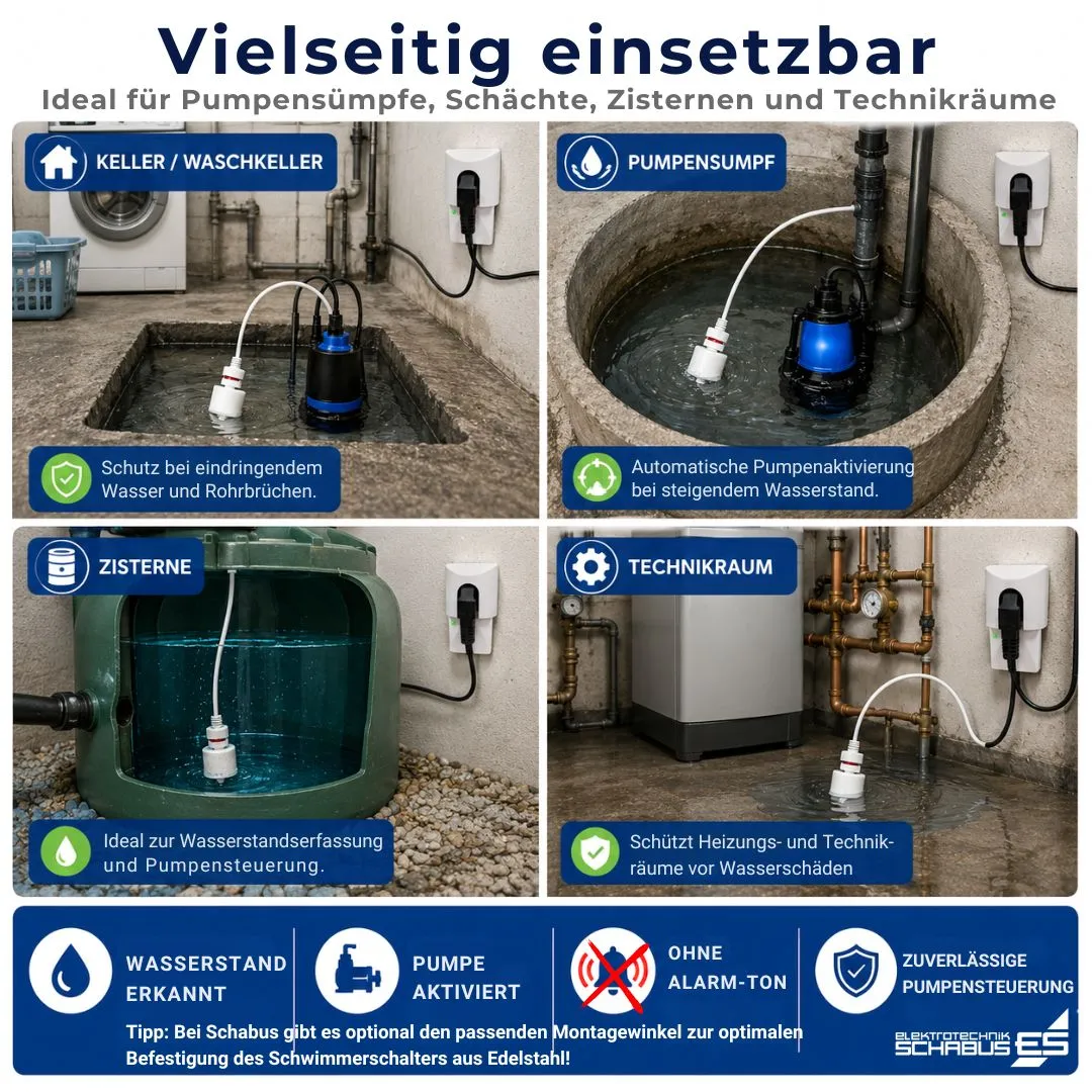 Schabus SHT 228 pompbesturing vlotterschakelaar zonder alarm