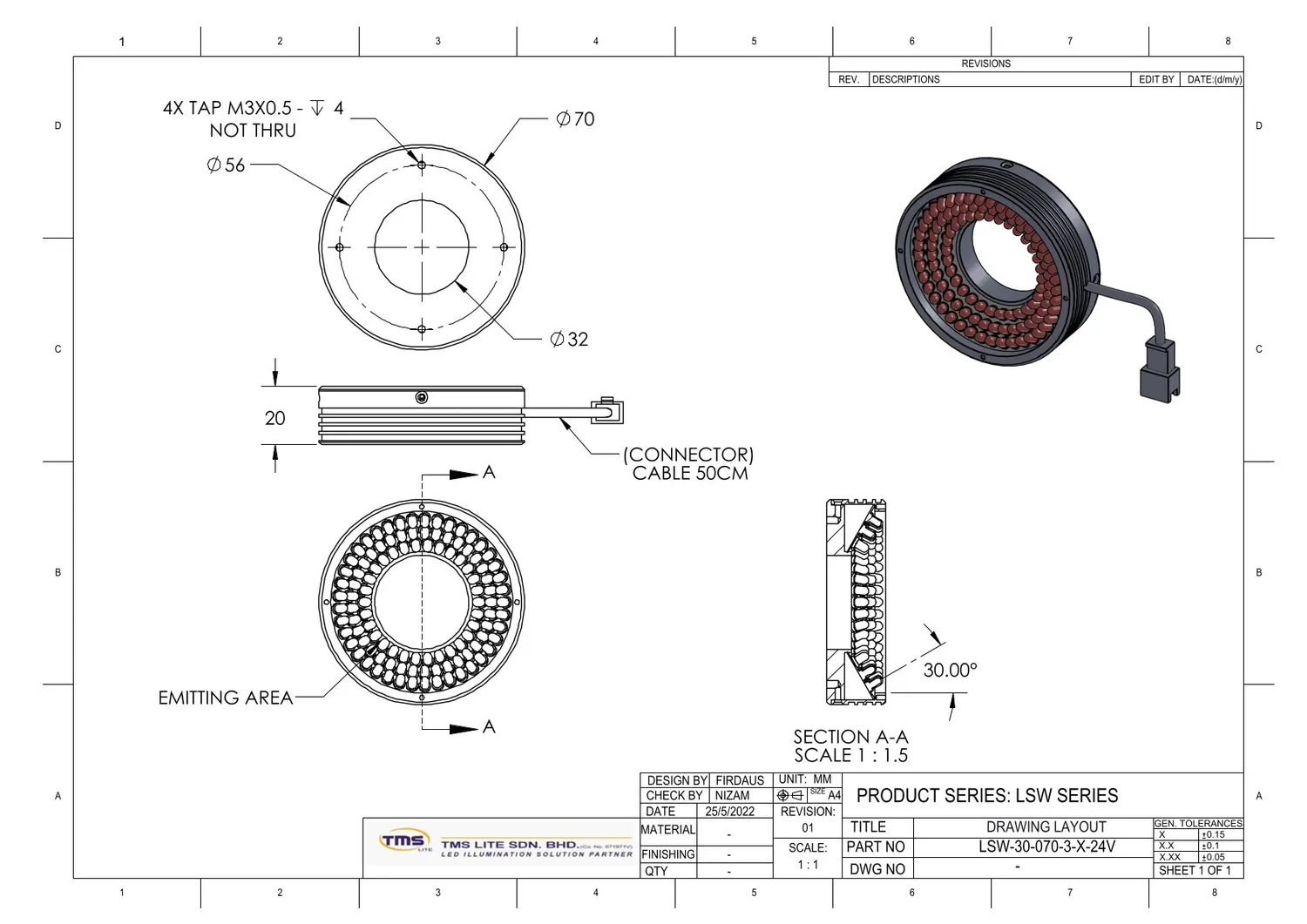 IoLite-vision LSW lichtarray flexibele PCB spot