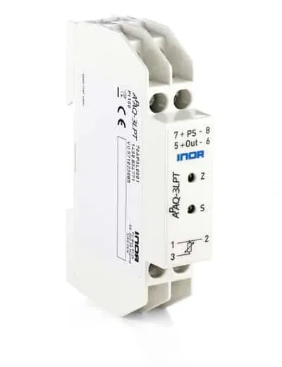 Inor APAQ-3LPT railtransmitter voor RTD, 0-10 V