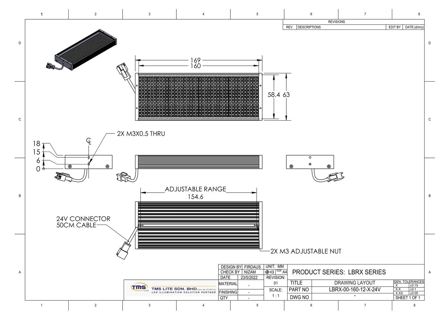 IoLite-vision LBRX-00-160-12-B led vlakverlichting