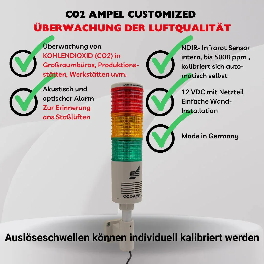 Schabus CO2-stoplicht Customized instelbare drempels