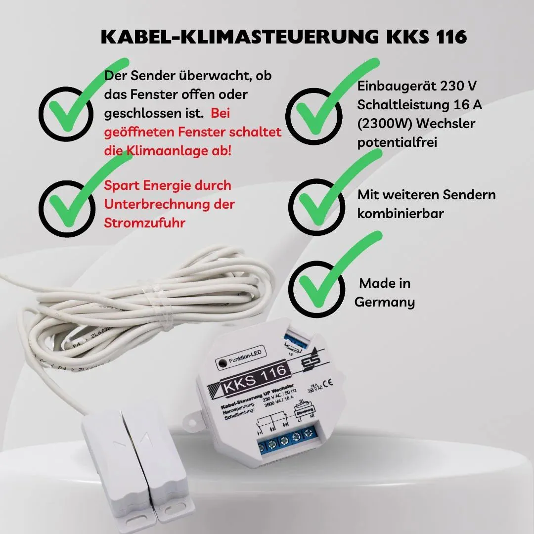 Schabus KKS 116 klimaatbesturing inbouw kabel