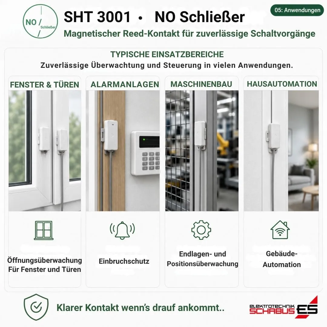 Schabus SHT 3001 magneetcontact sluiter telegrijs
